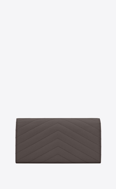 Monogram large flap wallet in grain de poudre embossed leather